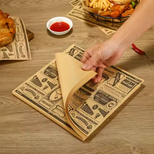 Oil resistant food packaging paper