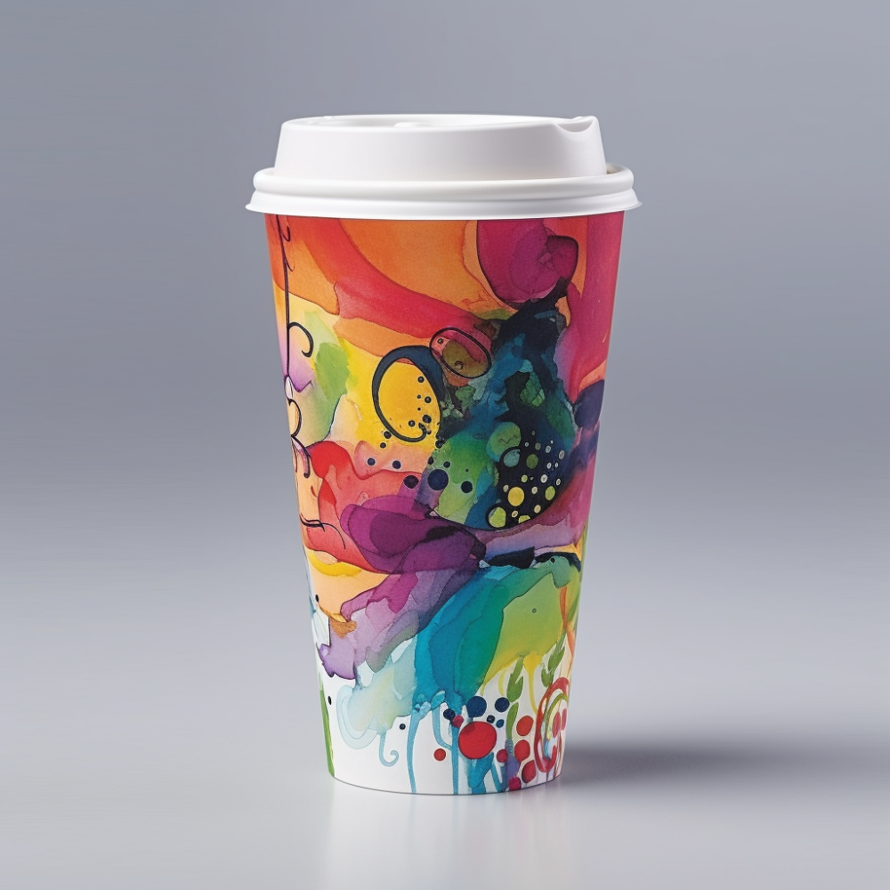 Coffee Paper Cup 16OZ With cover
