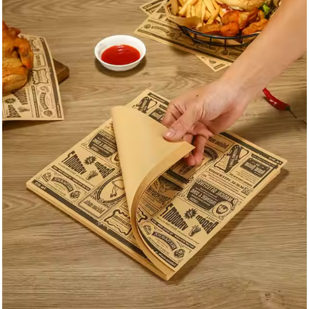 Oil resistant food packaging paper