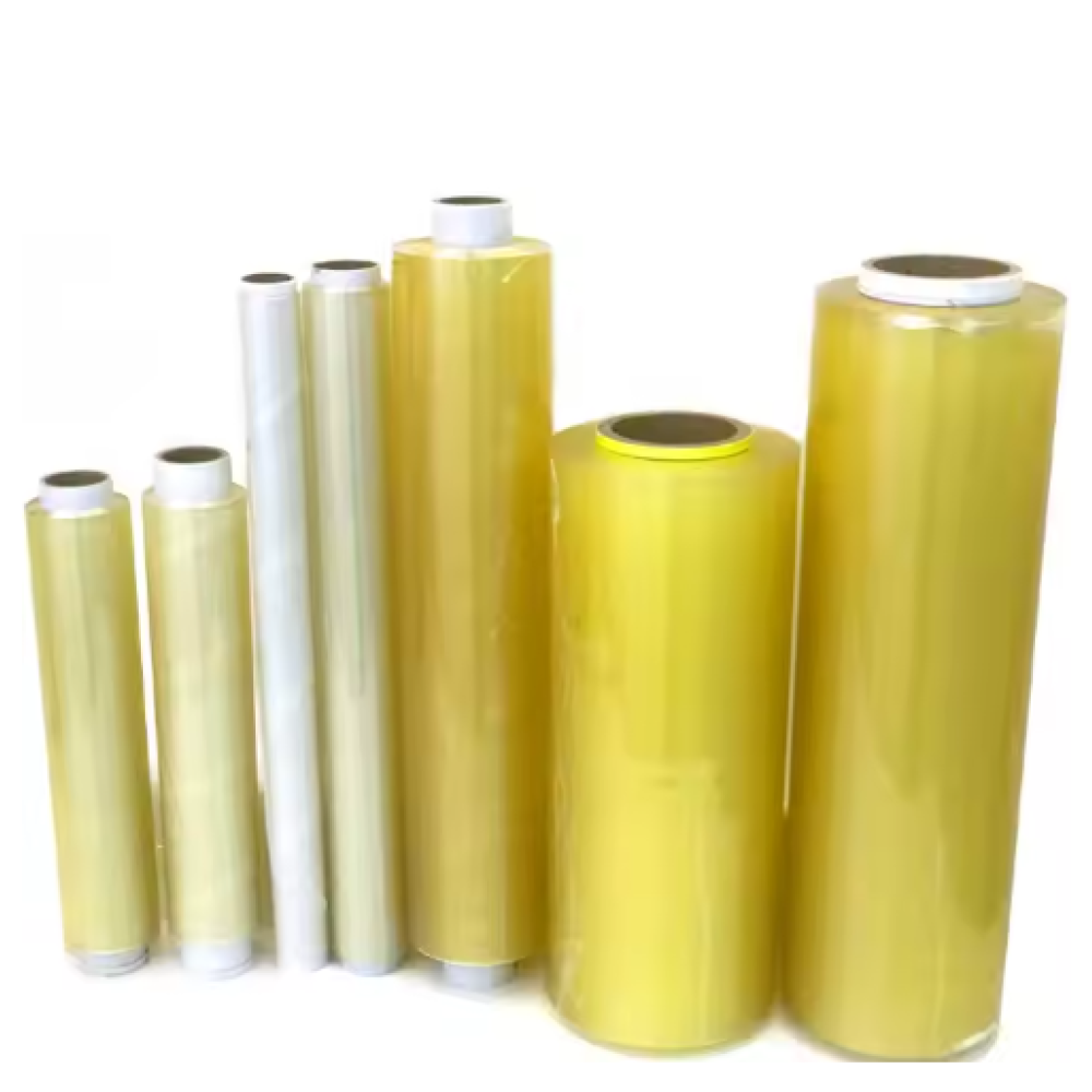 Transparent food grade PVC cling film